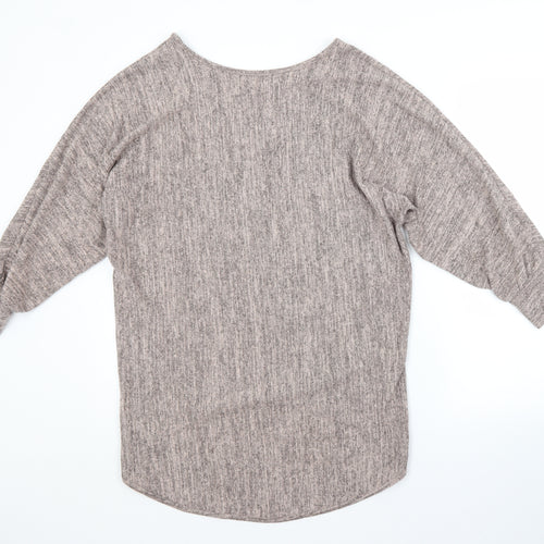 Apricot Womens Pink Scoop Neck  Polyester Pullover Jumper Size 10