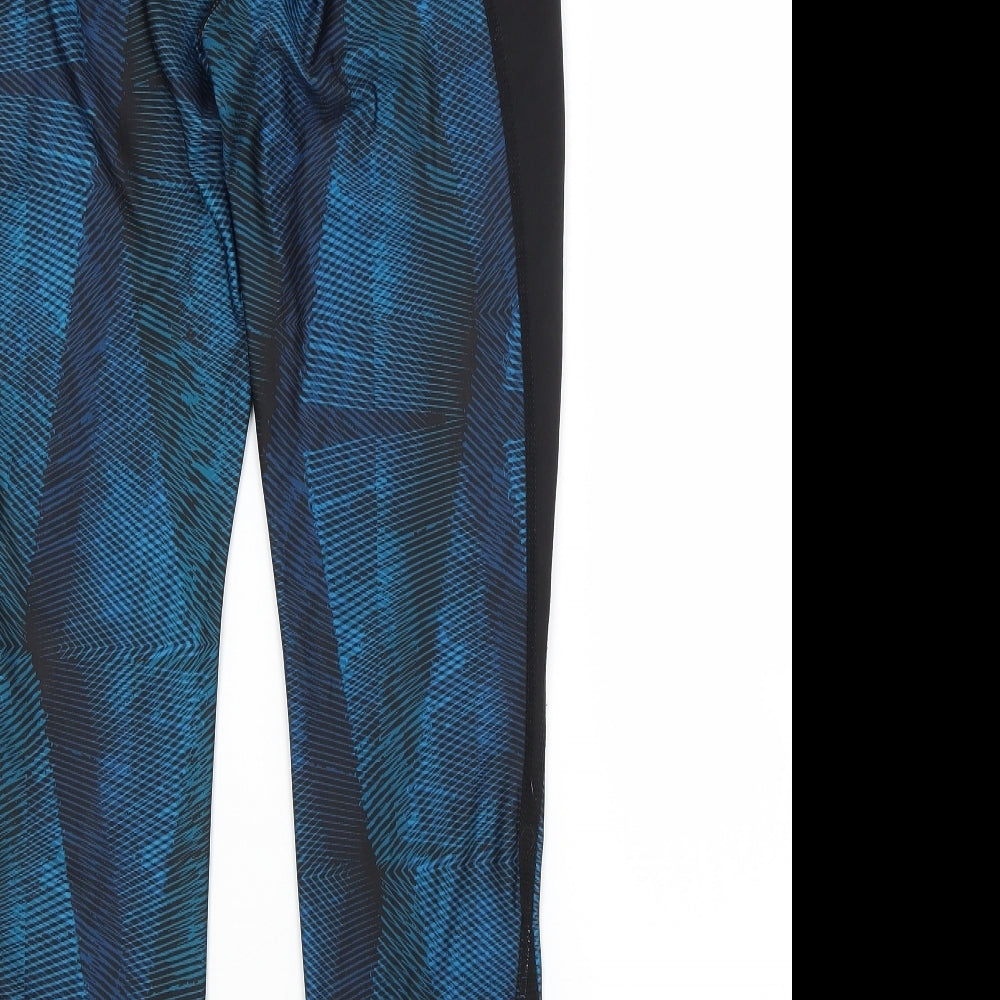 SOULUXE Womens Blue  Polyester Compression Leggings Size 12 L27 in Regular