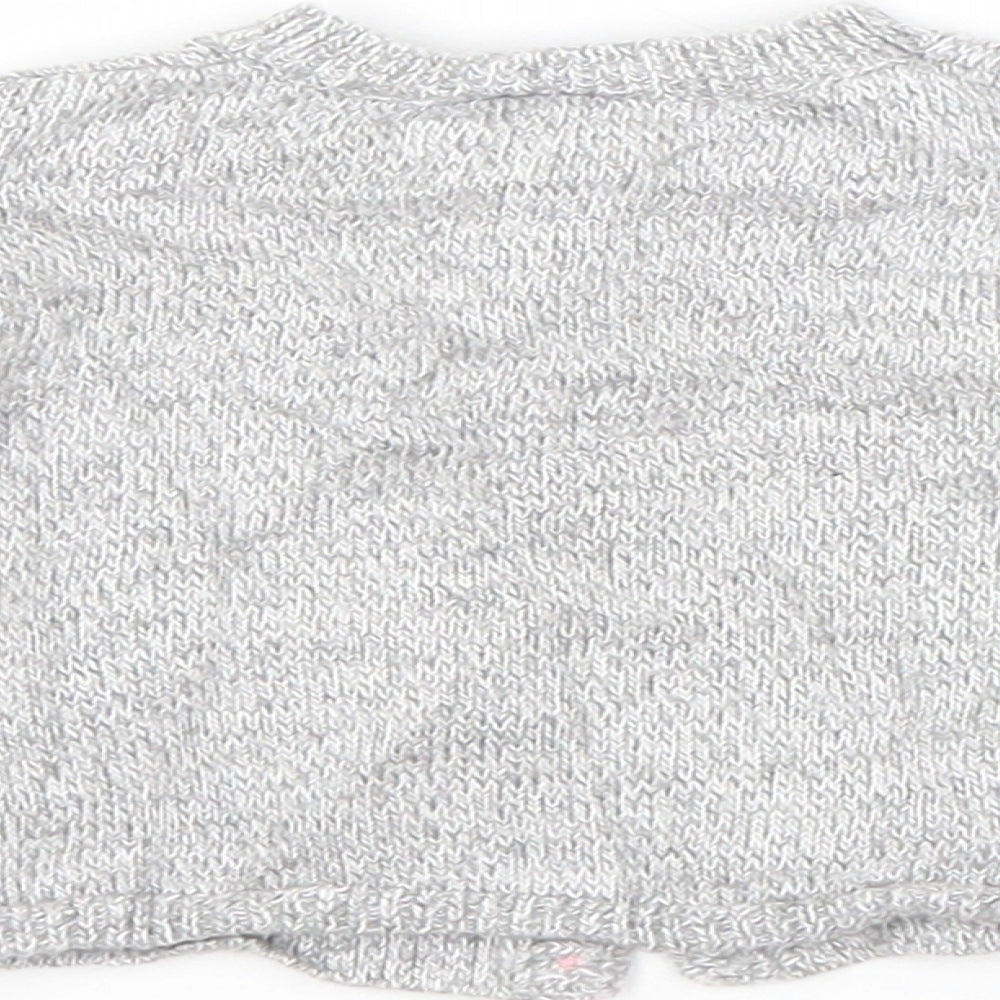 Preworn Baby Grey  Wool Cardigan Jumper Size 3-6 Months