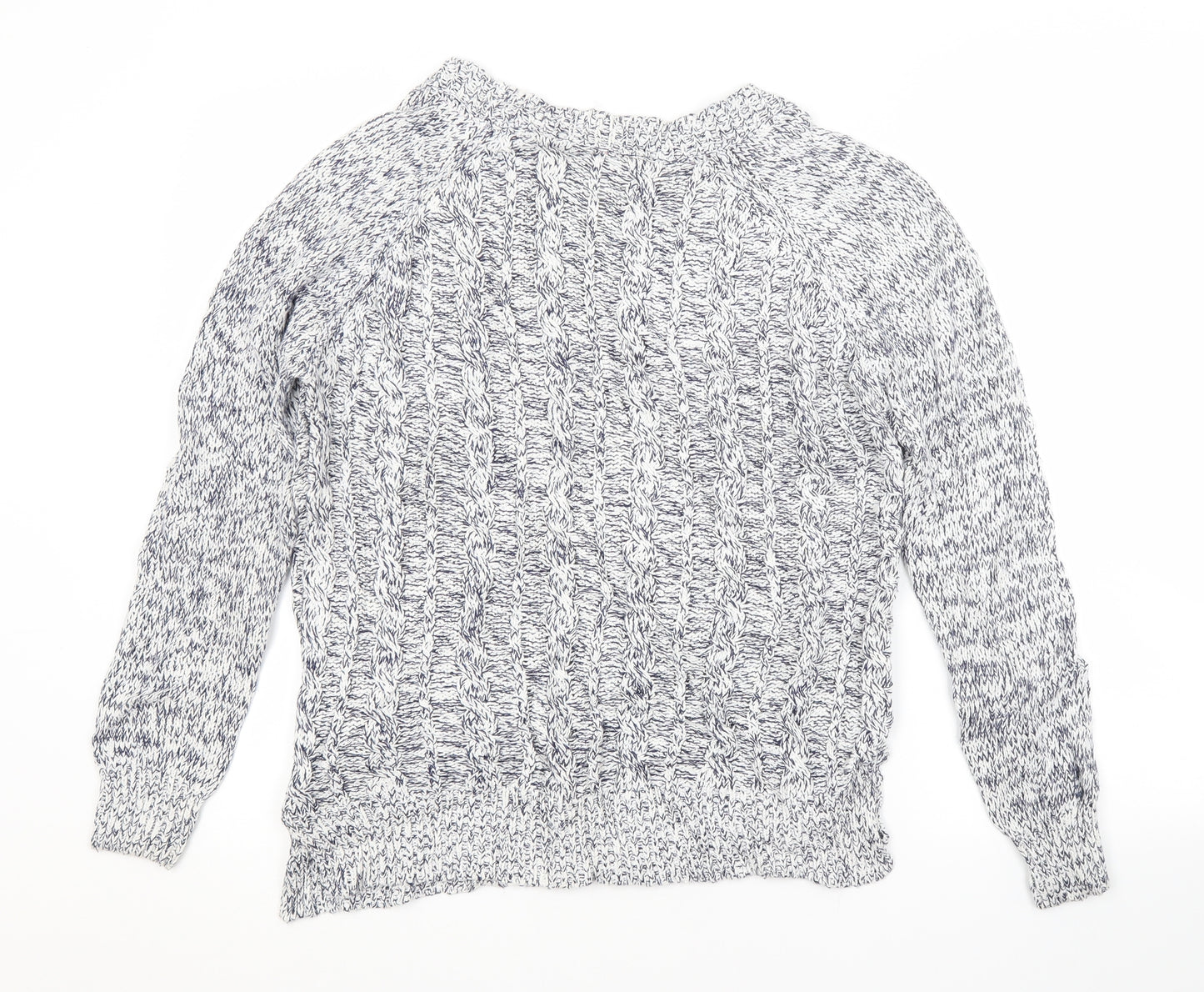 Preworn Womens Blue Scoop Neck   Pullover Jumper