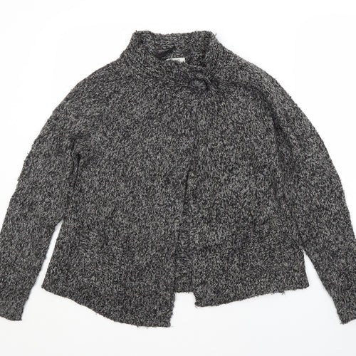 Preworn Womens Grey Crew Neck  Acrylic Cardigan Jumper Size M