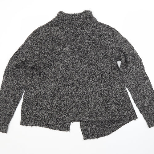 Preworn Womens Grey Crew Neck  Acrylic Cardigan Jumper Size M
