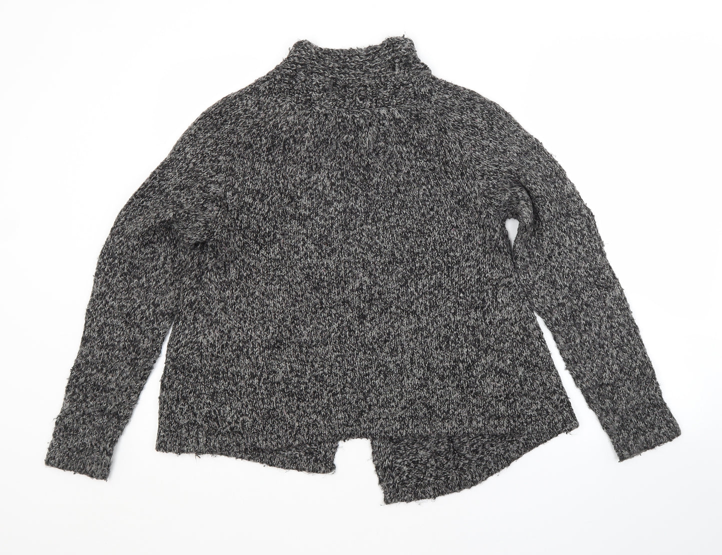 Preworn Womens Grey Crew Neck  Acrylic Cardigan Jumper Size M