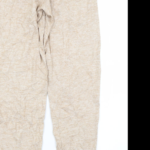 M&S Womens Brown  Viscose Sweatpants Trousers Size 8 L29 in Regular