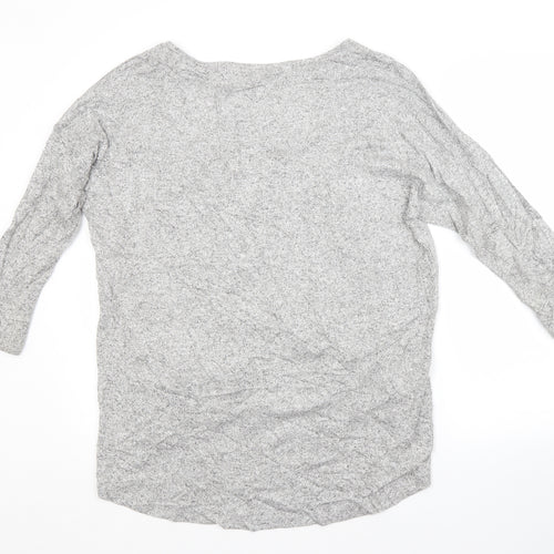 VITRIN Womens Grey Boat Neck  Polyester Pullover Jumper Size L
