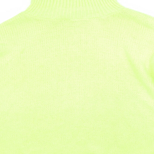 PRETTYLITTLETHING Womens Green Roll Neck  Acrylic Pullover Jumper Size L