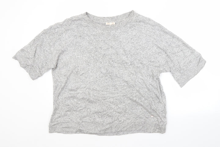 F&F Womens Grey Crew Neck Viscose Pullover Jumper Size 14
