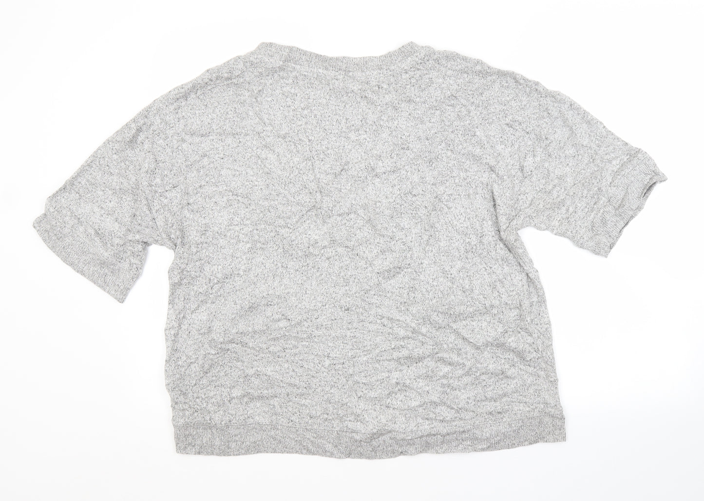 F&F Womens Grey Crew Neck  Viscose Pullover Jumper Size 14