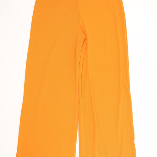 PRETTYLITTLETHING Womens Orange  Polyester Bloomer Trousers Size 14 L32 in Regular