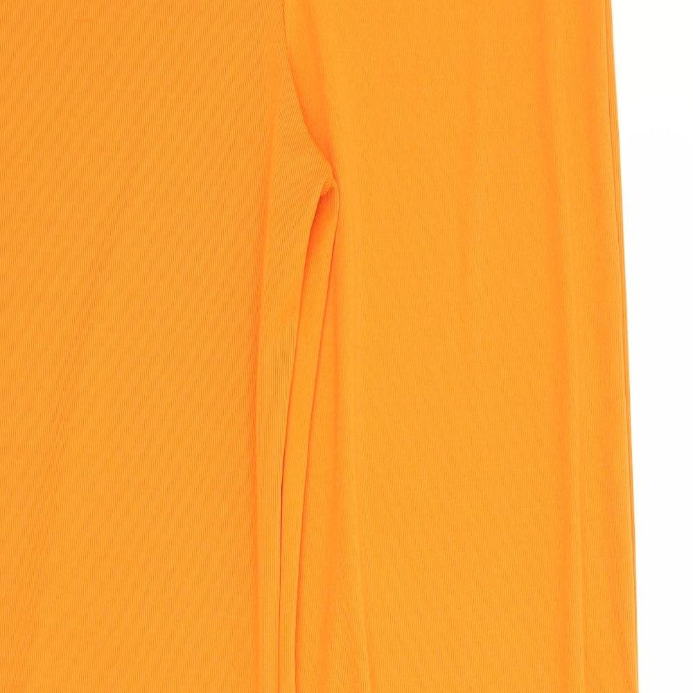 PRETTYLITTLETHING Womens Orange  Polyester Bloomer Trousers Size 14 L32 in Regular