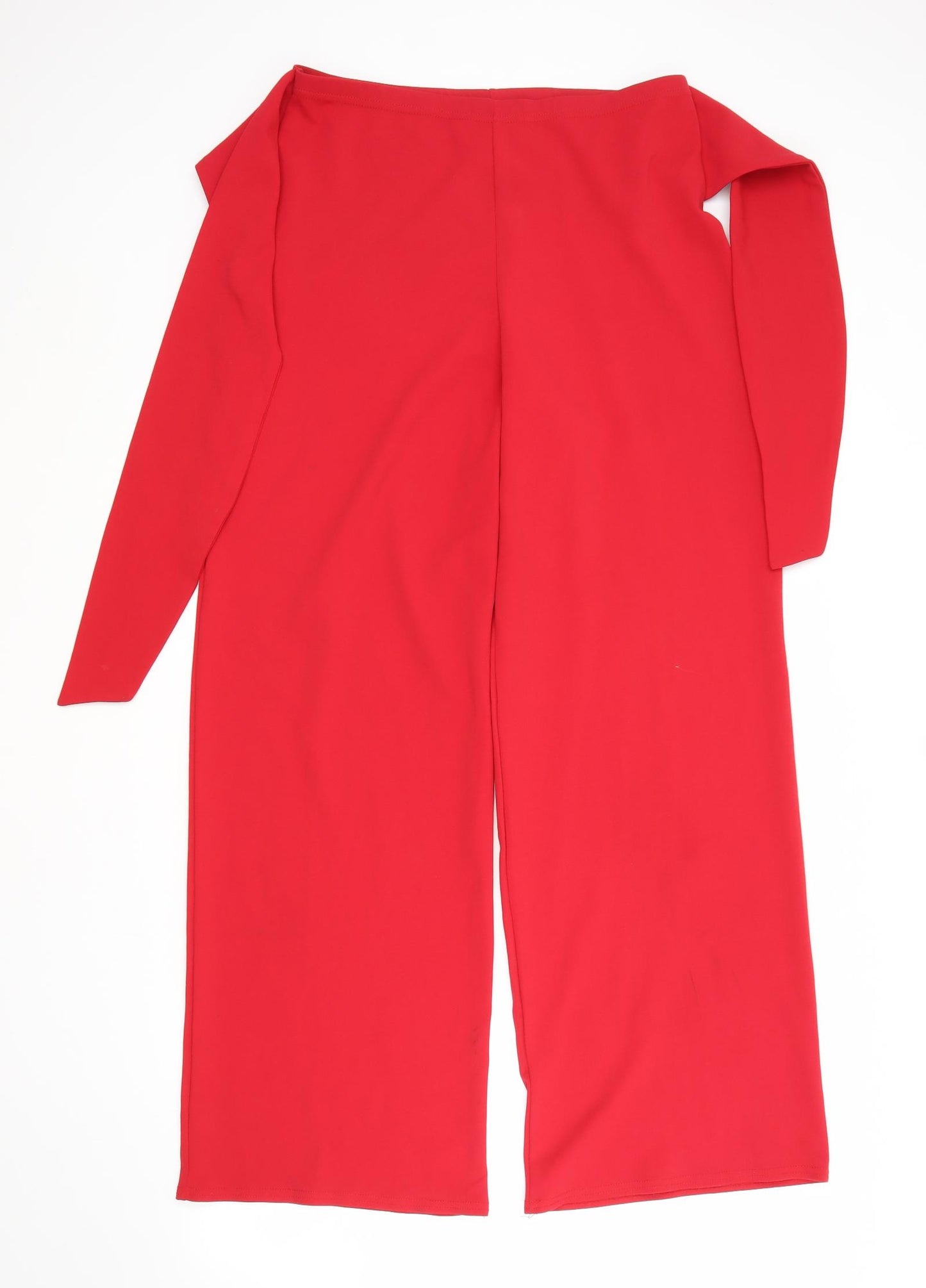 Quiz Womens Red  Polyester Bloomer Trousers Size 14 L31 in Regular