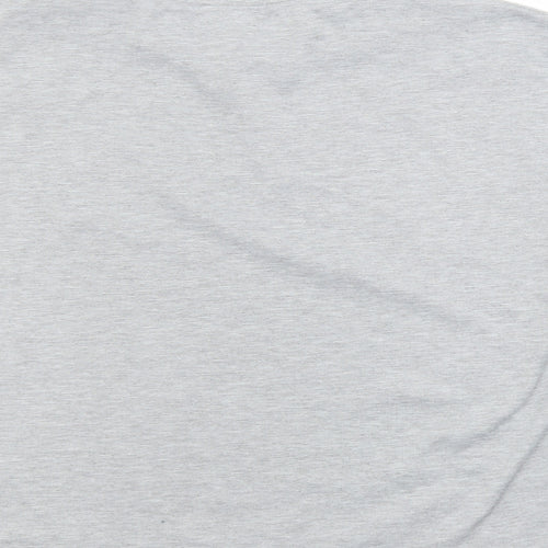 Misspap Womens Grey  Polyester Basic Blouse Size M Crew Neck