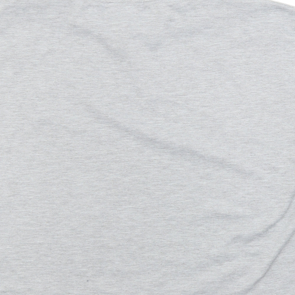 Misspap Womens Grey  Polyester Basic Blouse Size M Crew Neck