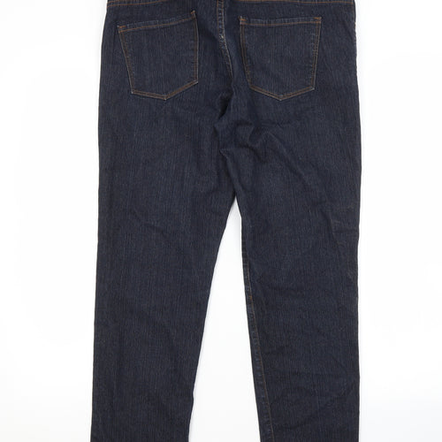 YES Womens Blue  Cotton Skinny Jeans Size 14 L26 in Regular