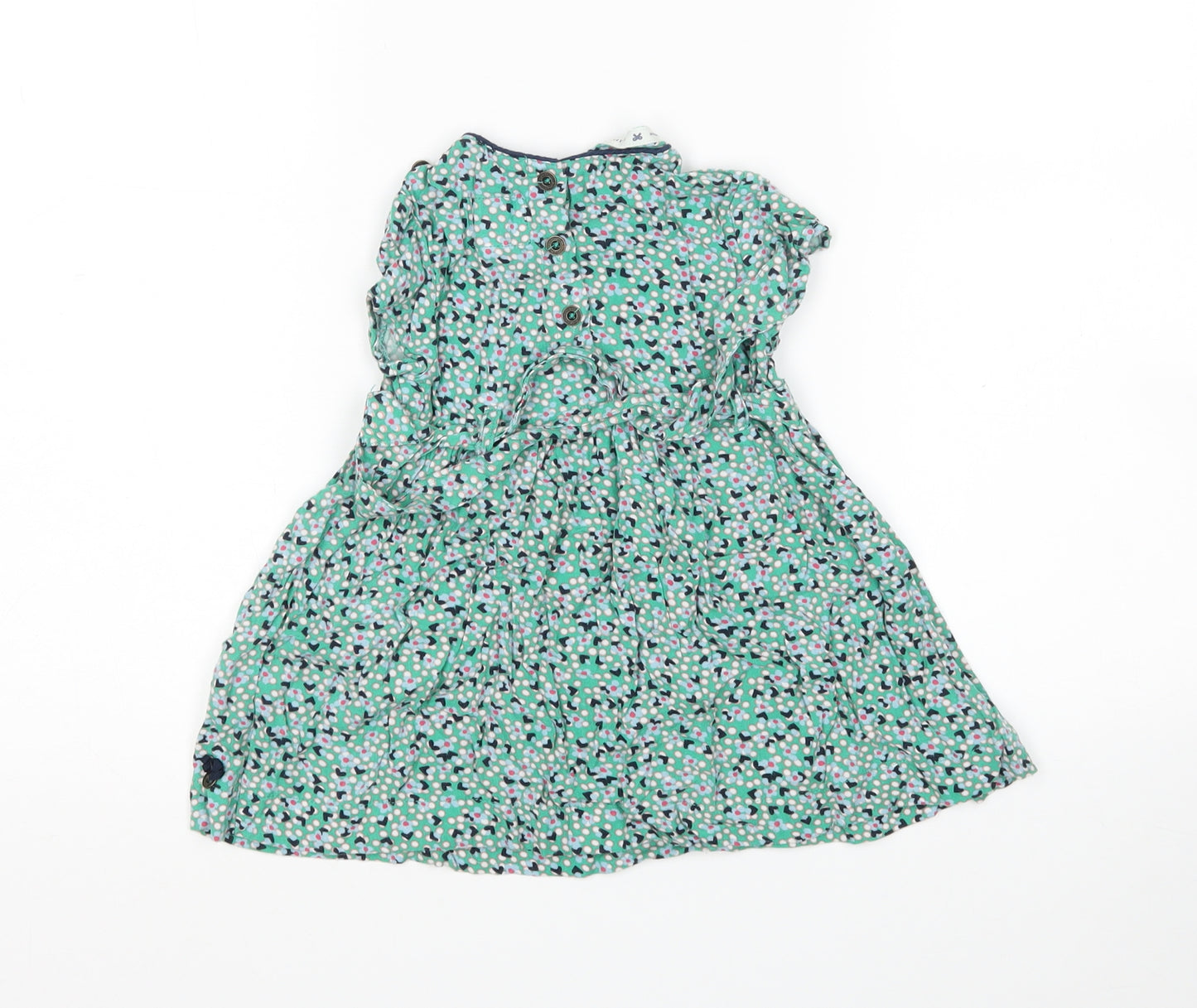 Jasper Conran Girls Multicoloured Floral Viscose A-Line  Size 12-18 Months Round Neck
