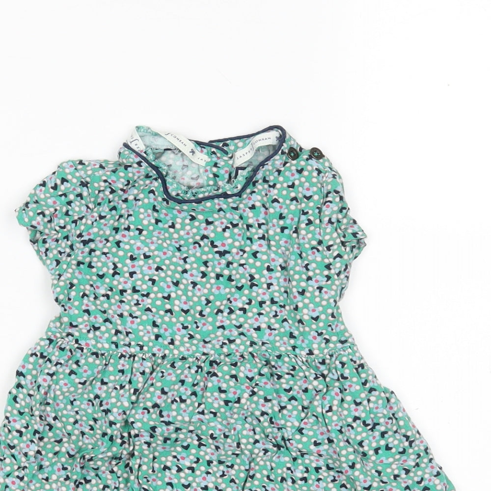 Jasper Conran Girls Multicoloured Floral Viscose A-Line  Size 12-18 Months Round Neck