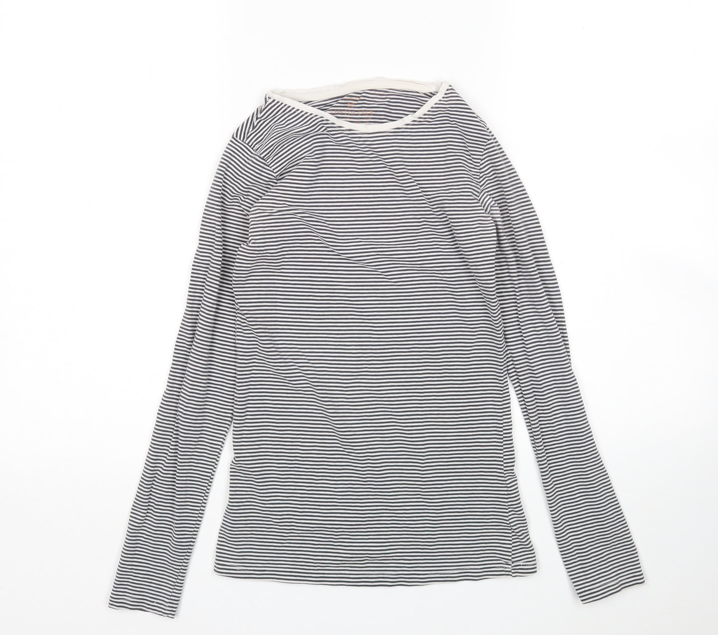 Primark Womens Multicoloured Striped  Basic T-Shirt Size 2XS Round Neck