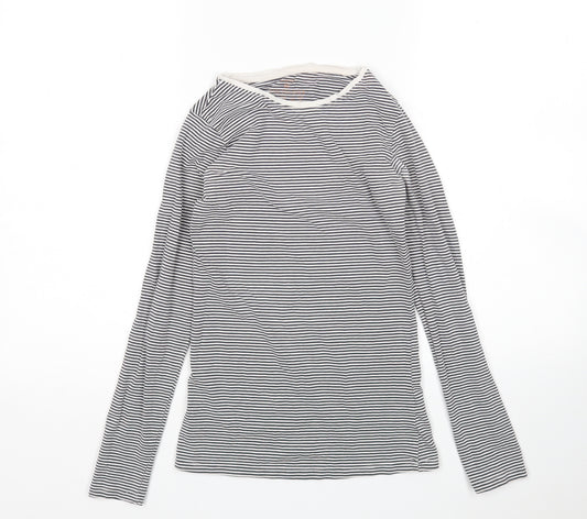 Front view of Primark women’s multicoloured striped basic t-shirt size 2xs round neck