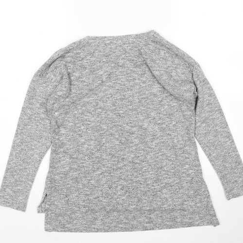 Peacocks Womens Grey Round Neck  Polyester Pullover Jumper Size 6