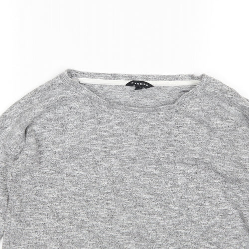 Peacocks Womens Grey Round Neck  Polyester Pullover Jumper Size 6