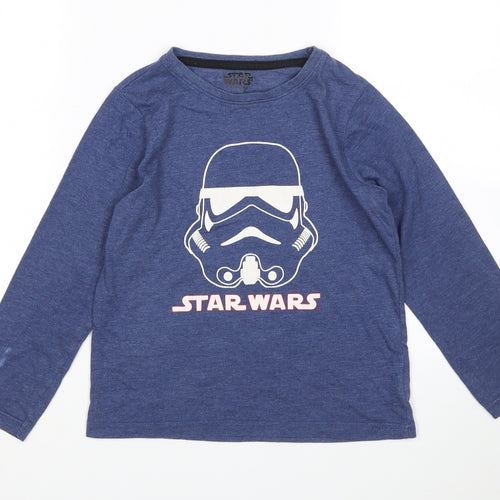 Primark Boys Blue  Cotton  Pyjama Top Size 8-9 Years   - Star Wars