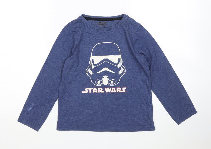 Primark Boys Blue Cotton Pyjama Top Size 8-9 Years - Star Wars