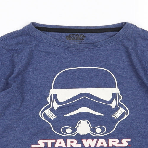 Primark Boys Blue  Cotton  Pyjama Top Size 8-9 Years   - Star Wars