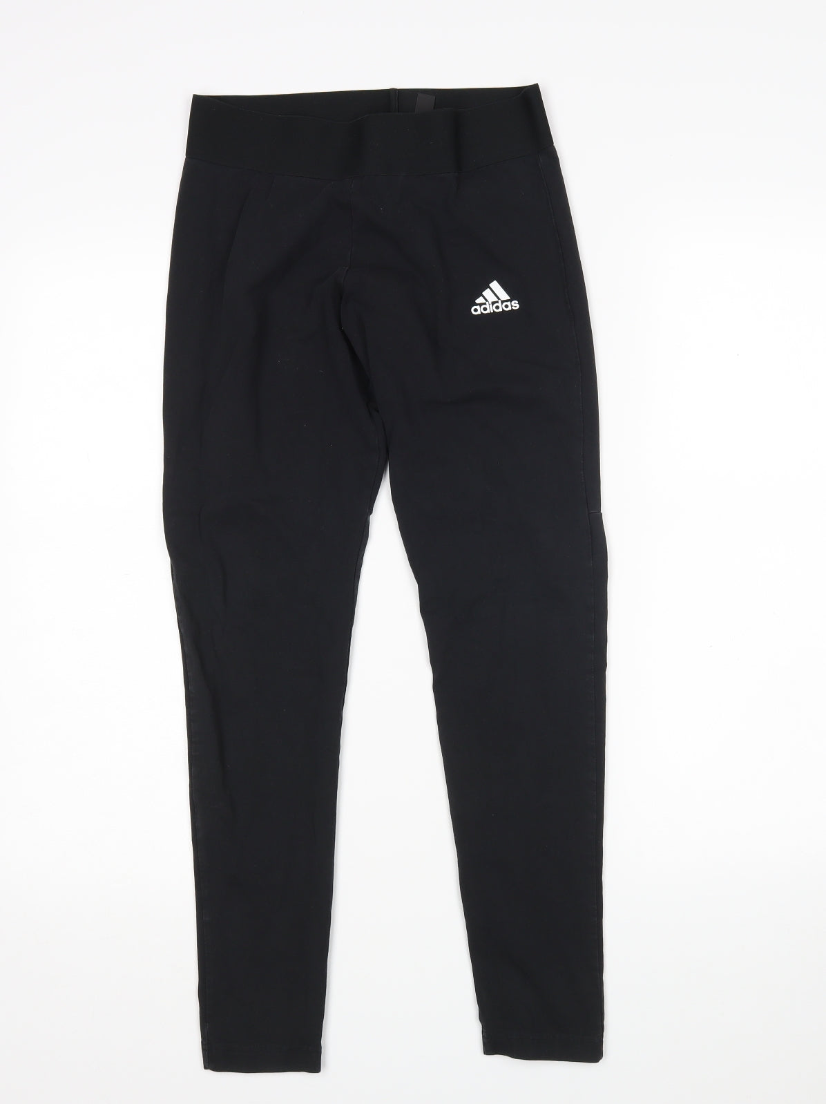 adidas Womens Black  Cotton Capri Leggings Size M L25 in Regular