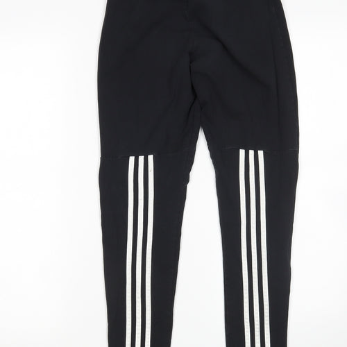 adidas Womens Black  Cotton Capri Leggings Size M L25 in Regular