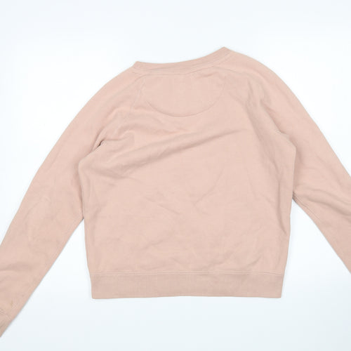 Jack Wills Womens Pink  Cotton Pullover Sweatshirt Size 6