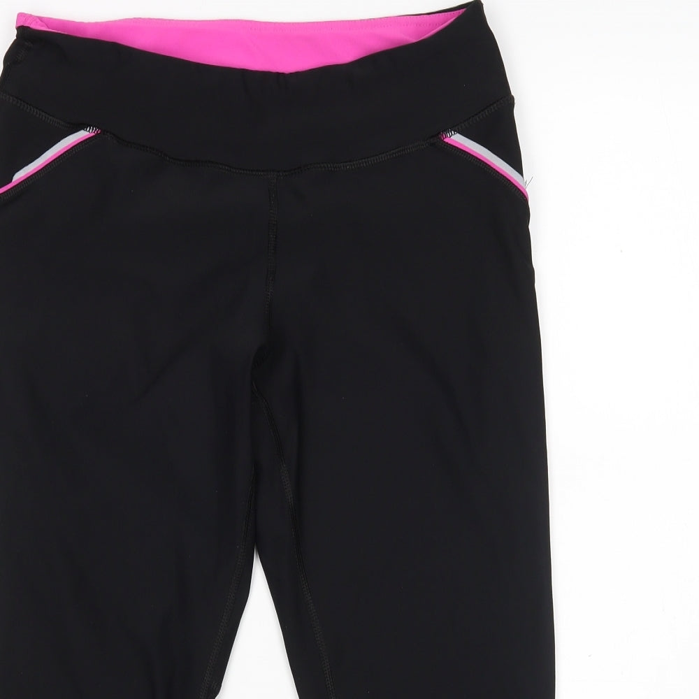 Ki Womens Black  Polyester Compression Shorts Size M L20 in Regular