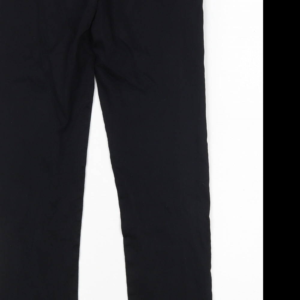 M&S Mens Black  Cotton Chino Trousers Size 34 L31 in Slim