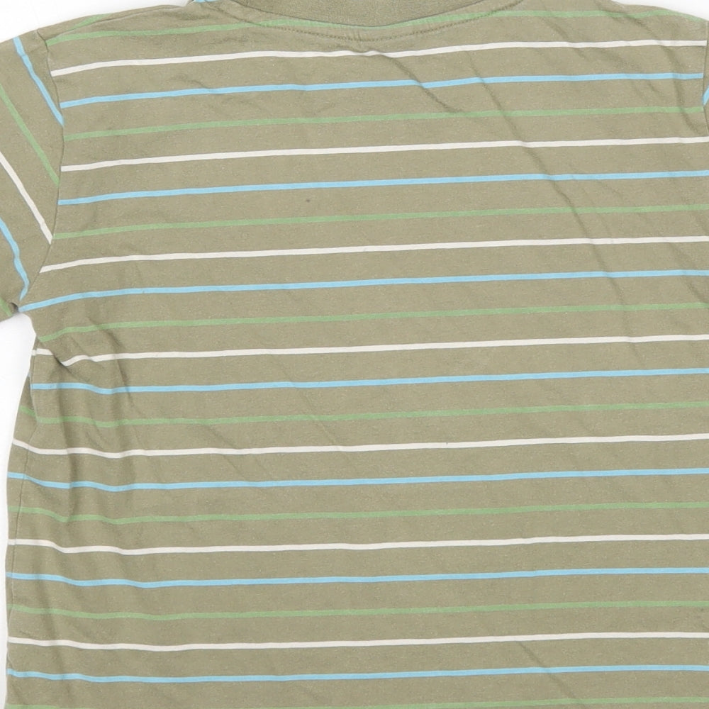NEXT Boys Multicoloured Striped Cotton Basic T-Shirt Size 8 Years Round Neck