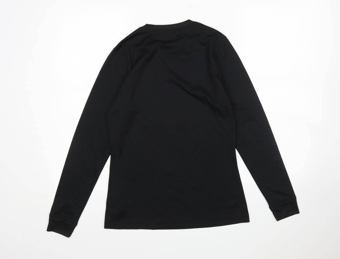 Campri Womens Black  Polyester Basic T-Shirt Size 10 Round Neck