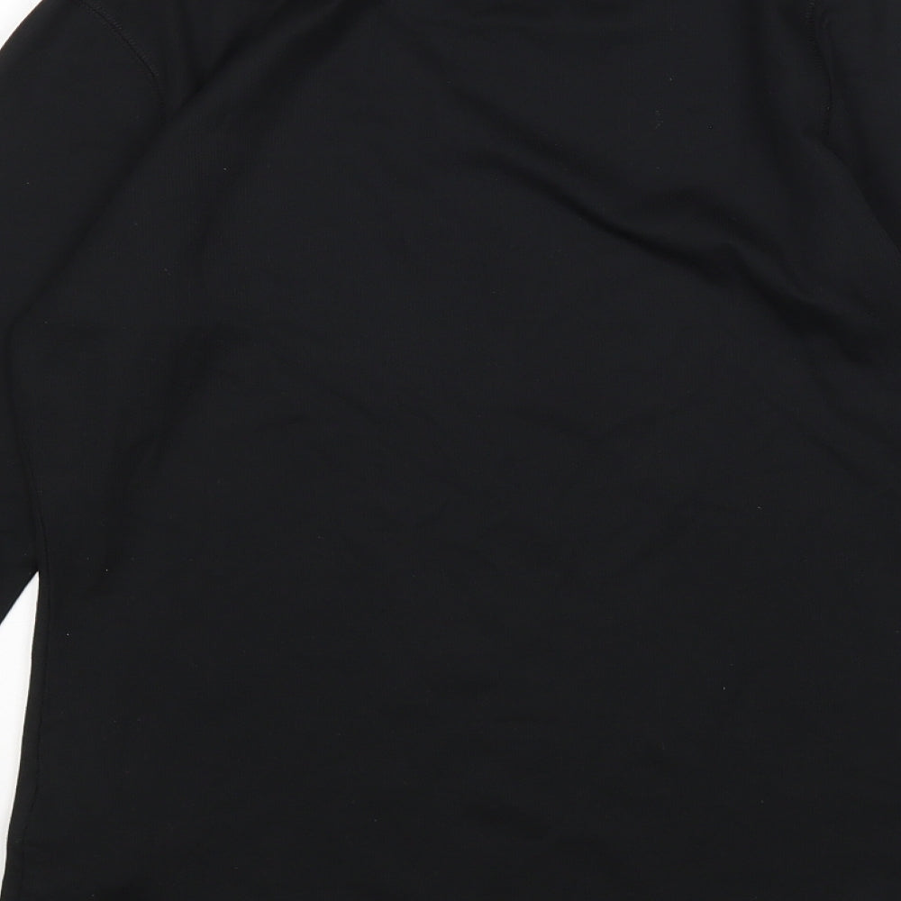 Campri Womens Black  Polyester Basic T-Shirt Size 10 Round Neck
