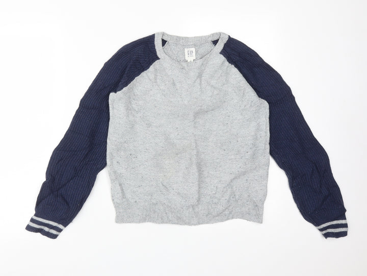 Gap Boys Multicoloured Colourblock Cotton Pullover Sweatshirt Size 12 Years