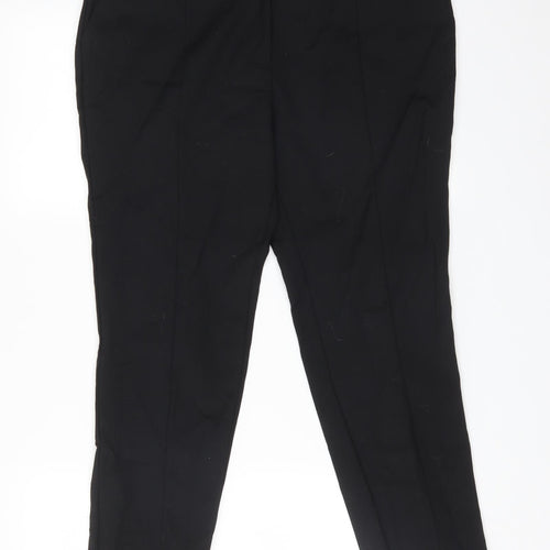 Very Womens Black  Cotton Dress Pants Trousers Size 12 L26 in Regular