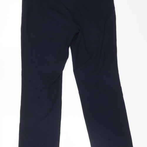 M&S Womens Blue  Polyester Dress Pants Trousers Size 10 L28 in Regular