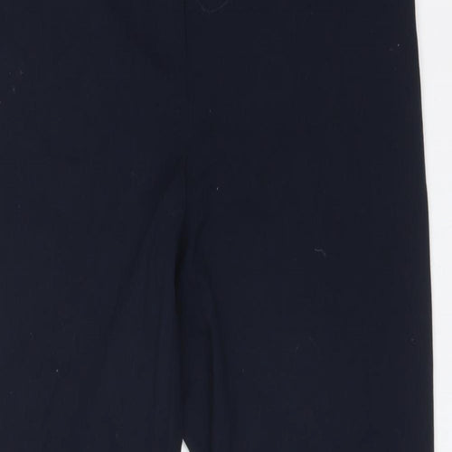 M&S Womens Blue  Polyester Dress Pants Trousers Size 10 L28 in Regular