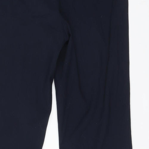 M&S Womens Blue  Polyester Dress Pants Trousers Size 10 L28 in Regular