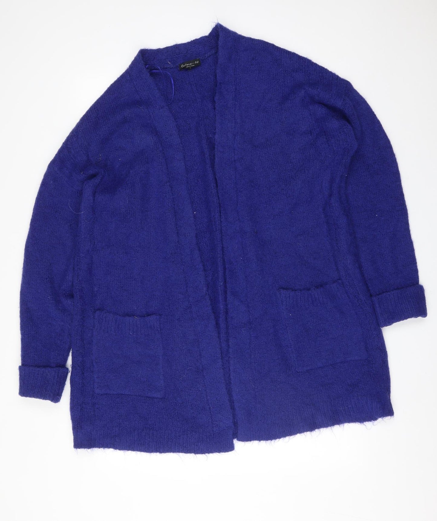 F&F Womens Blue   Acrylic Cardigan Jumper Size 18