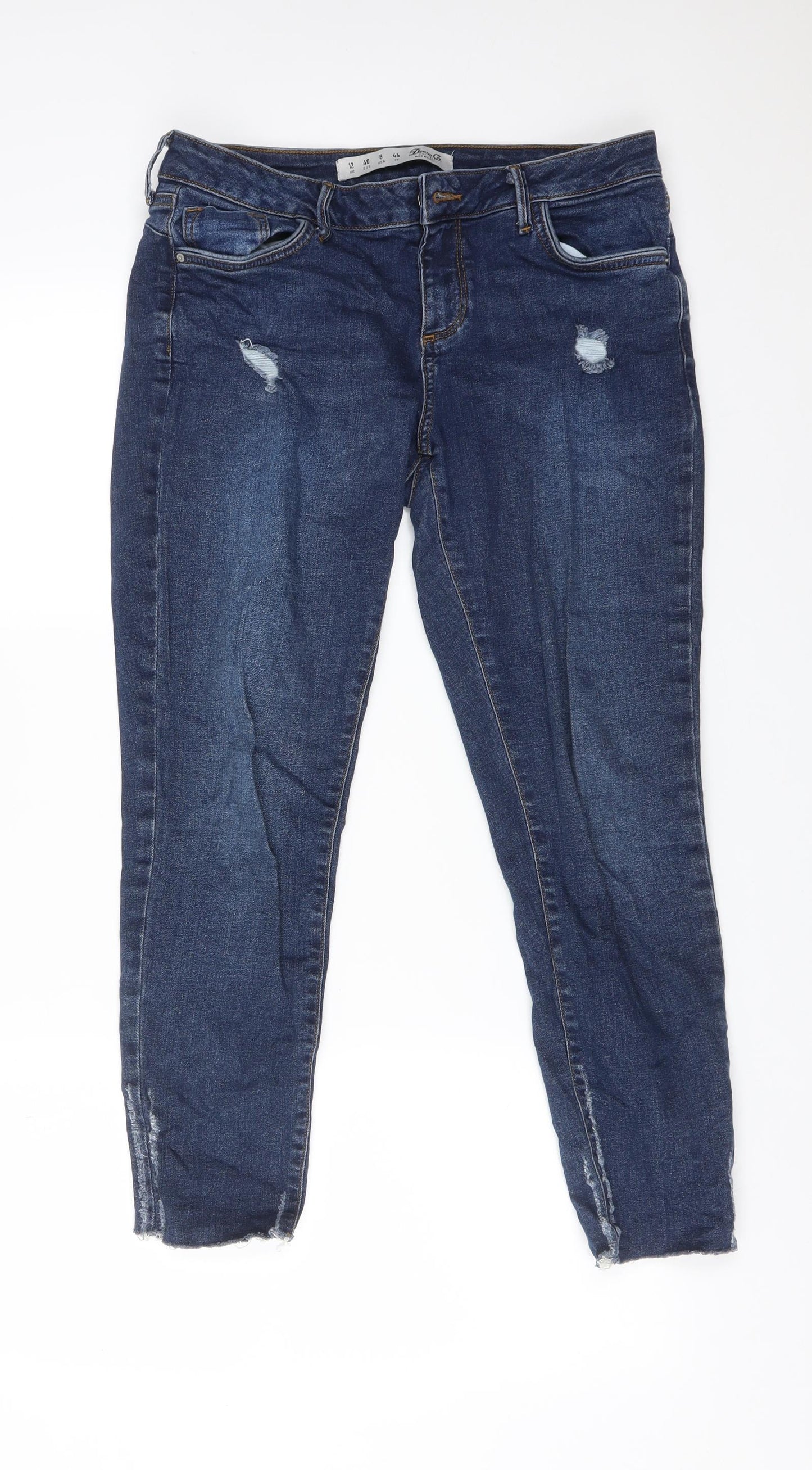 DENIM CO Womens Blue  Cotton Skinny Jeans Size 12 L25 in Regular