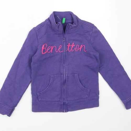 United Colors of Benetton Girls Purple   Jacket  Size 6-7 Years   - BENETTON
