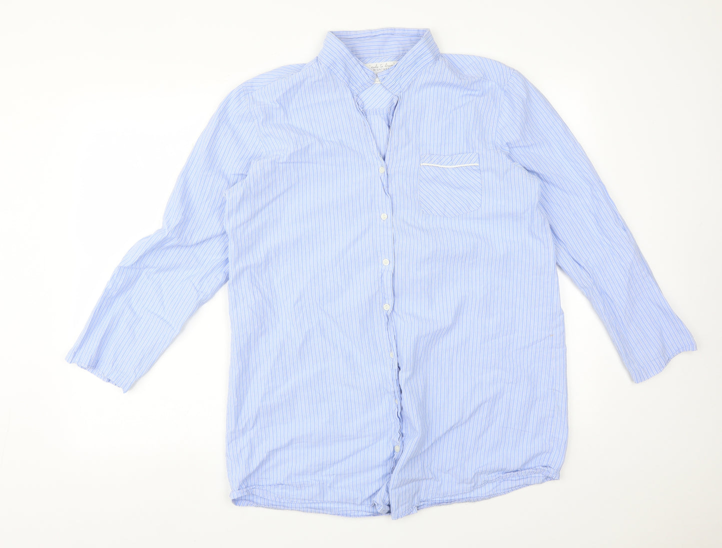 F&F Womens Multicoloured Striped Cotton  Pyjama Top Size 14