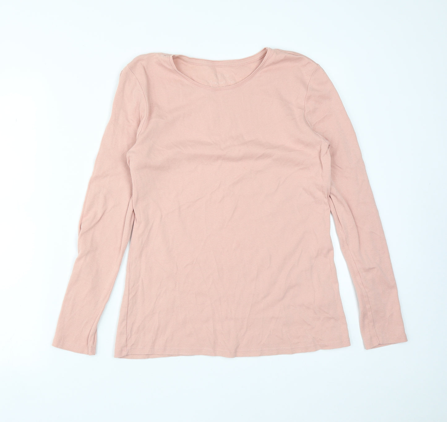 Matalan Womens Pink  Cotton Basic T-Shirt Size 16 Crew Neck