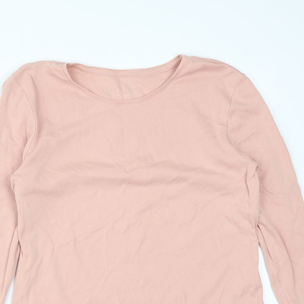 Matalan Womens Pink  Cotton Basic T-Shirt Size 16 Crew Neck