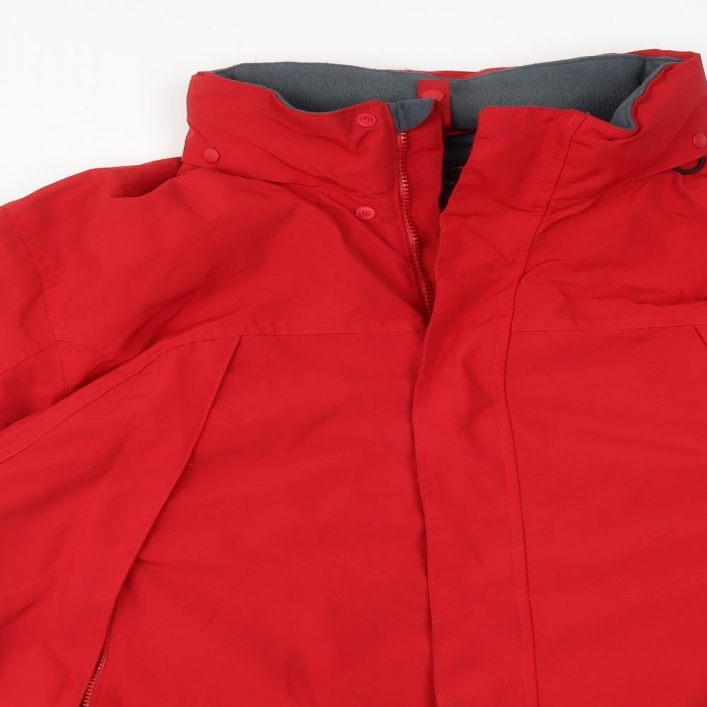 LANDS END Mens Red   Overcoat Coat Size XL