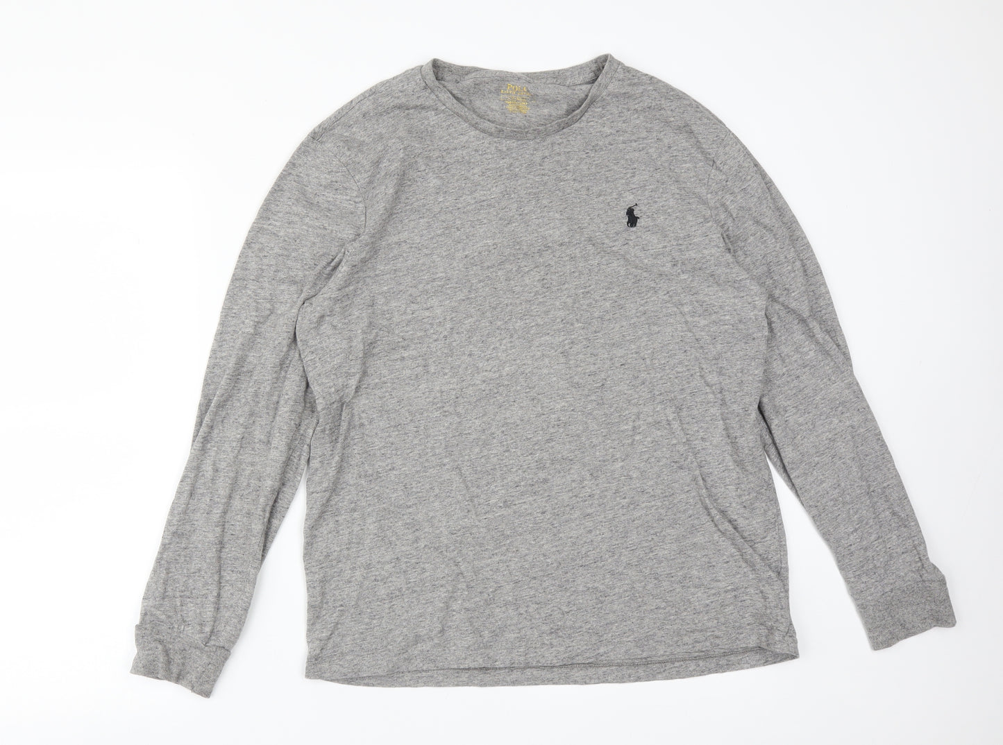 Ralph Lauren Mens Grey  Cotton  T-Shirt Size L Crew Neck