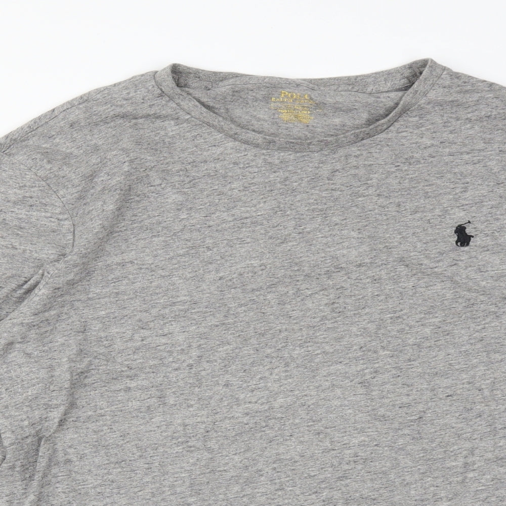 Ralph Lauren Mens Grey  Cotton  T-Shirt Size L Crew Neck