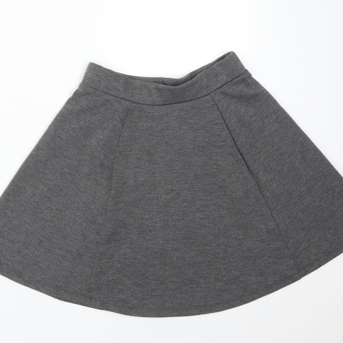 George Girls Grey  Polyester Skater Skirt Size 8-9 Years  Regular